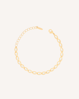 Pulseira Elos com Mini Pérolas